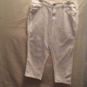 DANA BUCHMAN  White Crop Pants